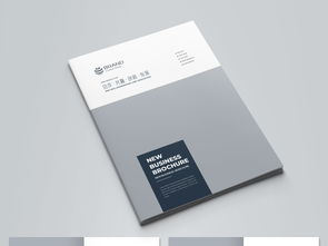 簡約大氣藍色科技公司軟件開發宣傳冊模板